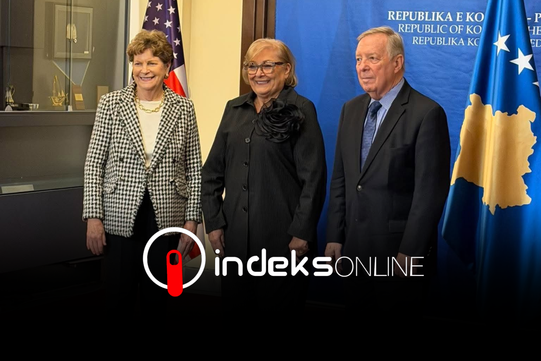 Senatorët Jeanne Shaheen dhe Dick Durbin priten në Presidencën e Kosovës