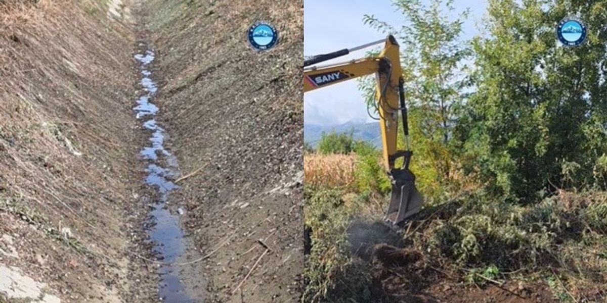 Largohen mbeturinat dhe pengesat nga kanali që furnizon Liqenin e Radoniqit